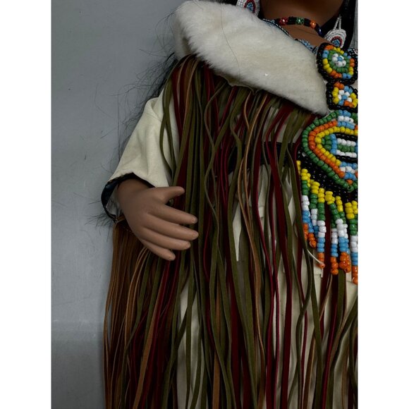Traditions Doll Collection Native American-Inspired Porcelain Doll Beaded READ - Picture 9 of 16